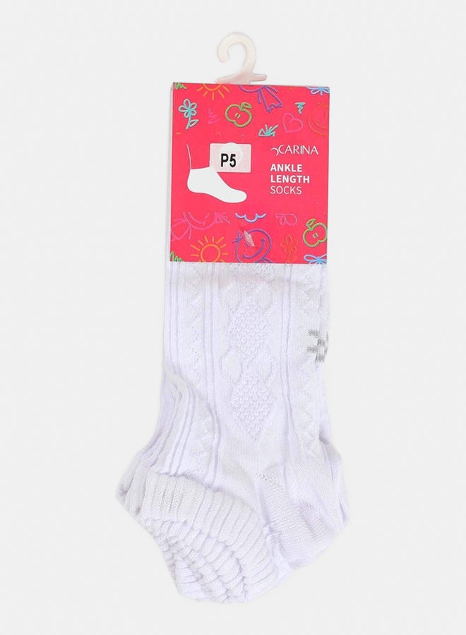 Carina Girly Ankle Length Socks - 5 Pairs - Image 2