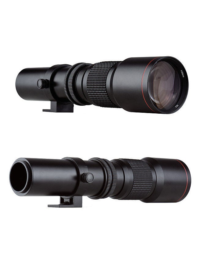 Generic Camera Super Telephoto Lens 500mm F/8.0-32 Manual Zoom T-Mount  + 2X 500mm Teleconverter Lens + T2-EOS Adapter Ring Replacement  - Image 3