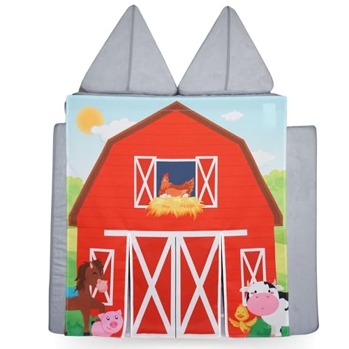 Couch Swag Play Panel for Childrens Foam Sofa Kids Couch (Barn) - Image 4