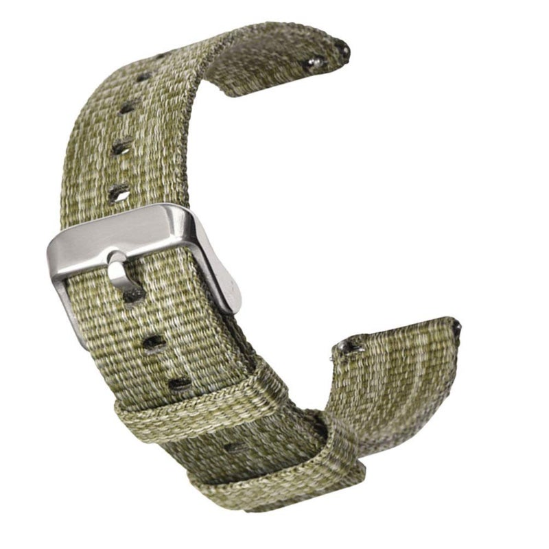 Army Green Canvas Replacement Watch Band Compatible For Galaxy Watch - Image 4