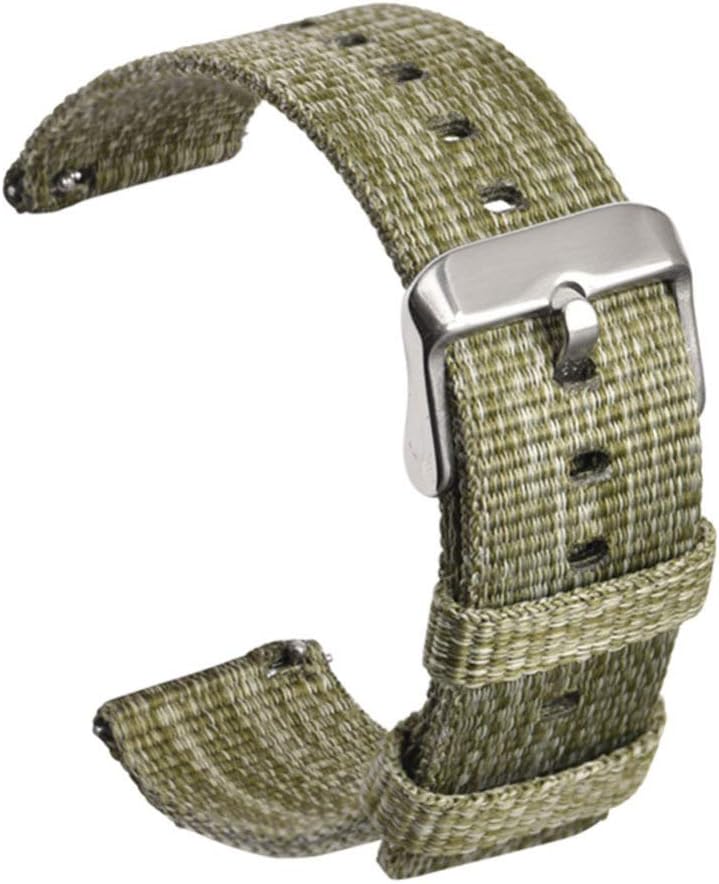 Army Green Canvas Replacement Watch Band Compatible For Galaxy Watch - Image 1