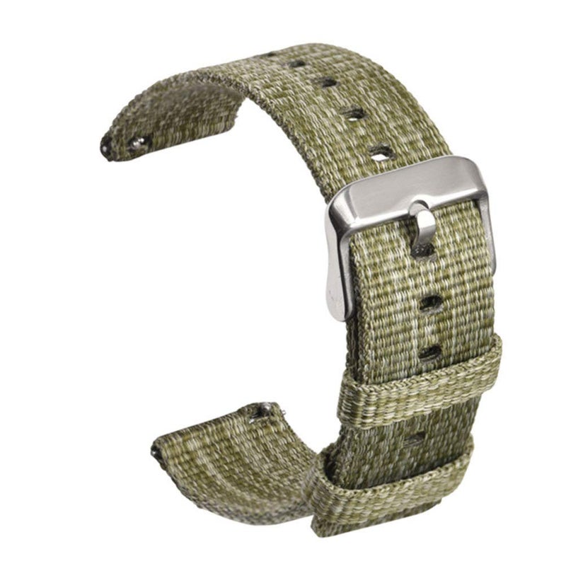 Army Green Canvas Replacement Watch Band Compatible For Galaxy Watch - Image 2