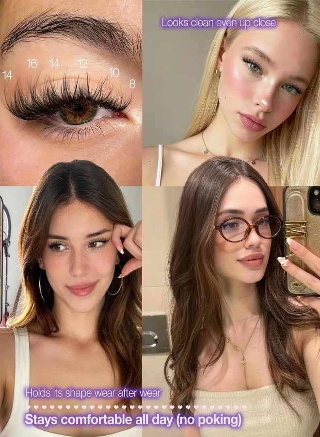 LANFLOWER Spider Lash Clusters Natural Breeze Cluster Eyelash Extensions Wispy Eyelash Clusters D Curly Individual Lashes Clusters Pestañas Postizas Naturales Fluffy Spider Lash Clusters by Delyneph - Image 2