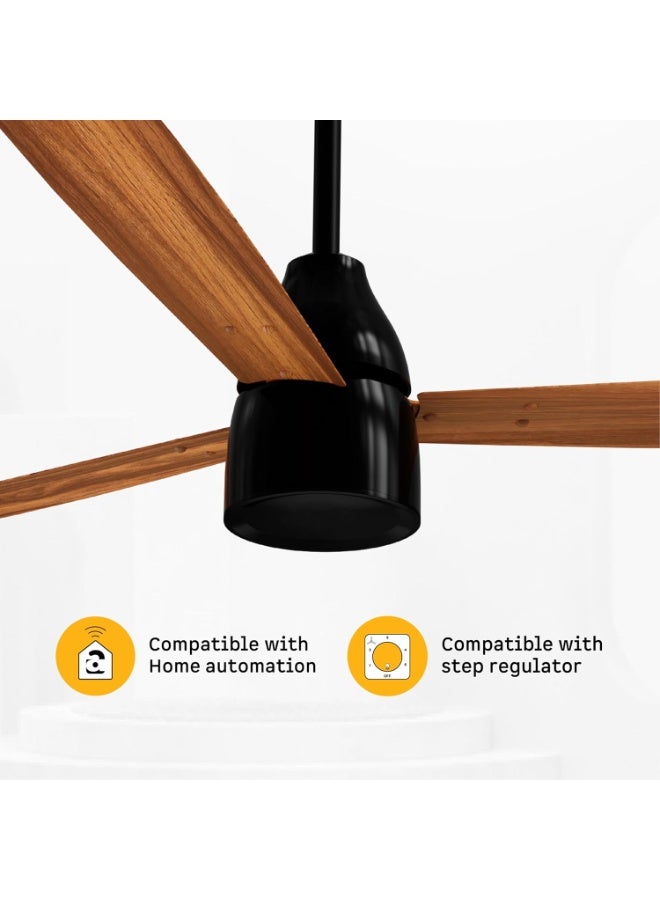 atomberg Renesa Prime 1200mm BLDC Motor | BEE 5 Star Rated | Sleek Ceiling Fans Compatible with Regulators | Without Remote Control | Upto 65% Energy Saving and High Air Delivery Fan (Honey Maplewood) - Image 3