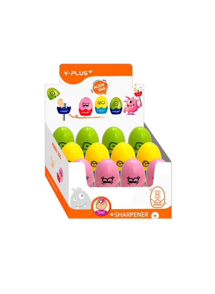 Y plus+ - Y Plus 24-Piece Egg-Shaped Pencil Sharpener Box - Image 1