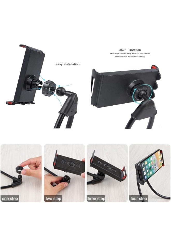 ShebSheb - Universal Smartphone Holder Hanging Phone Stand On The Neck Flexible Lazy Bracket That Can Rotate Freely(Black） - Image 1