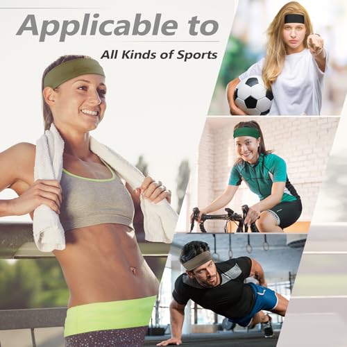 DiyJibb Headbands for Women, Stretchy Non Slip Soft Cotton Cloth Hair Bands for Sports, Workout, Yoga and Running, 7pcs - Image 3