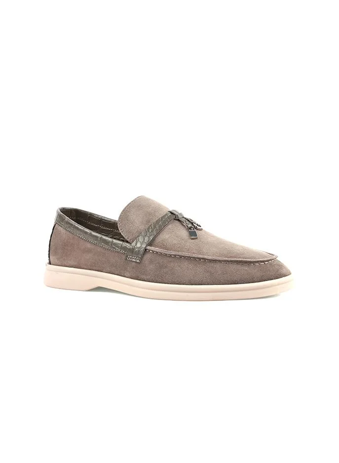Cuple Khaki Women's Suede Leather Flat Shoes Cuple for Women | Best Price UAE