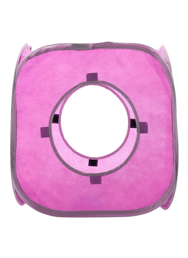 Thoraya Cubic Folding Cat Crinkle Tunnel Play Toy Kitten Cat Game Interactive Toy Pink  - Image 4