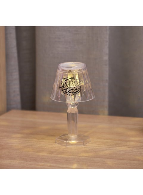 اباجورة أكريليك صغيره بشكل كريستالي ( رمضان كريم )، بإضاءة هادئة |نجفة شوب أباجورة مودرن بإضاءة ناعمة تناسب كل الديكورات بتصميم عملي وفخم من نجفة شوب تجمع بين الخامة الممتازة والشكل الراقي. تتميز بخامه اكريليك تمنحها الثبات والأناقة، بتدي إضاءة ناعمة وتتحمل الاستخدام الطويل بدون بهتان أو كسر بسهولة.  شكلها الأنيق بيكمل أي ديكور سواء مودرن أو كلاسيك، وتضيف جو هادي وإضاءة دافئة مثالية للمكتب أو غرفة النوم أو التسريحة.  تعمل الأباجورة بلمبات LED موفّرة للطاقة،وبتدي ضوء مريح للعين يساعد على القراءة أو الاسترخاء.