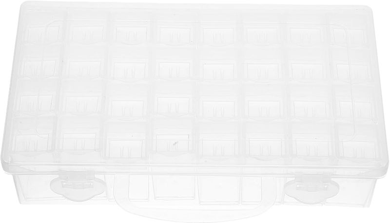 Bead Storage Box with 32 Compartments and Labels, Craft Supply Organizer with Lid for Painting Tools and Small Accessories, Handmade Faceted Beads Storage Container for Art - Image 1