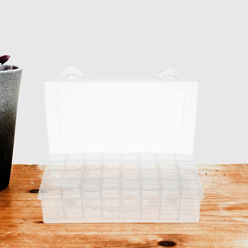 Bead Storage Box with 32 Compartments and Labels, Craft Supply Organizer with Lid for Painting Tools and Small Accessories, Handmade Faceted Beads Storage Container for Art - Image 5