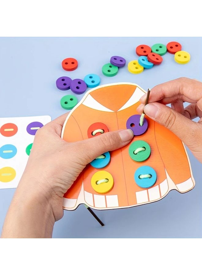 Wooden Threading Board Game LTC01036 Educational Toy For Fine Motor Skills - Image 4