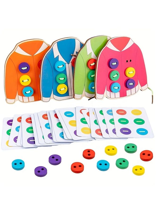 Wooden Threading Board Game LTC01036 Educational Toy For Fine Motor Skills - Image 2