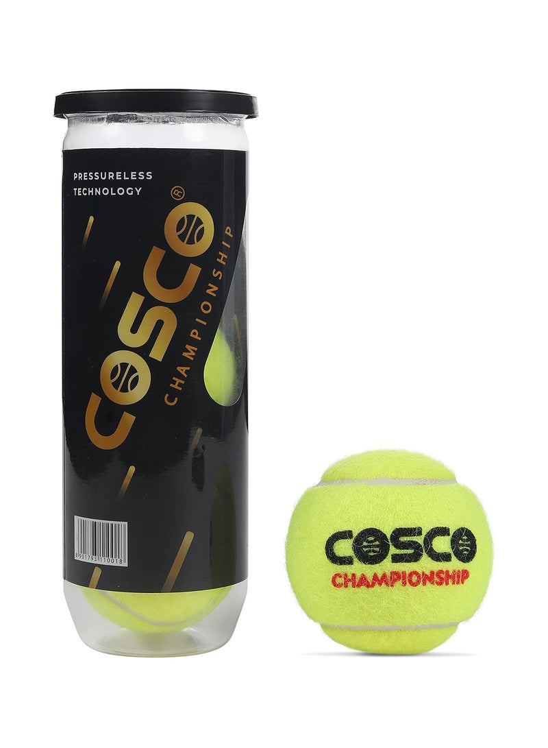 COSCO Championship Tennis Ball (Yellow)|Cricket | Standard Size | Rubber - Image 5