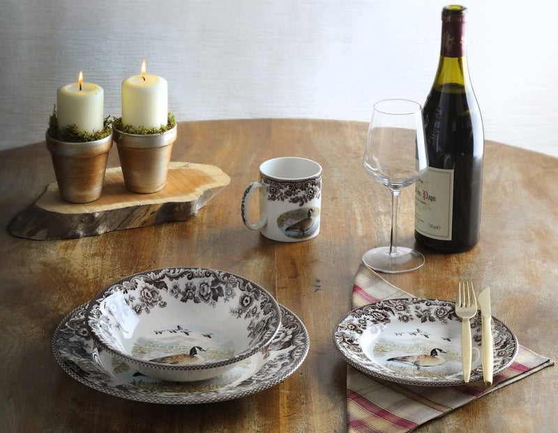 Spode Spode Woodland Salad Plate Canadian Goose 8  Perfect for Thanksgiving and Other Special Occasions  Made in England from Fine Earthenware  Microwave and Dishwasher Safe  - Image 3