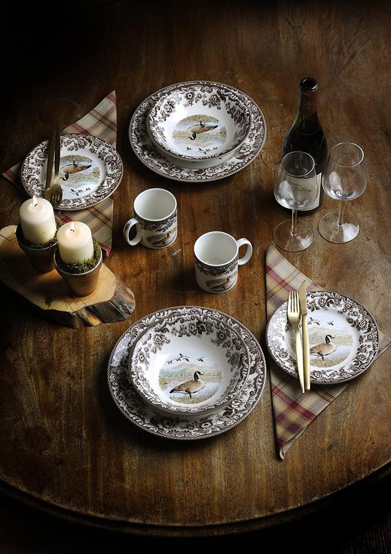 Spode Spode Woodland Salad Plate Canadian Goose 8  Perfect for Thanksgiving and Other Special Occasions  Made in England from Fine Earthenware  Microwave and Dishwasher Safe  - Image 5