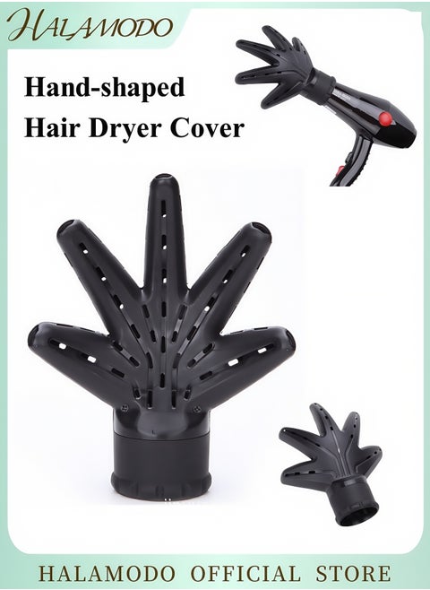 Hand-Shaped Blow Dryer Hood Even Heat Distribution Protects Scalp Promotes Blood Circulation Heat-Resistant Rubber Ring Fits Multiple Blow Dryers Convenient Installation