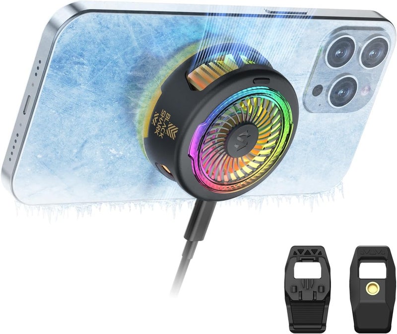 BLACK SHARK FunCooler 5 Black - Magnetic Phone Cooler with RGB Lighting for Gaming - Image 1