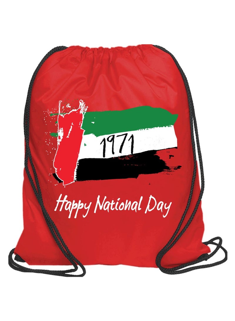 Uae National Day Sports Drawstring Bag Celebrate in Style with Red Green White and Mixed Colors