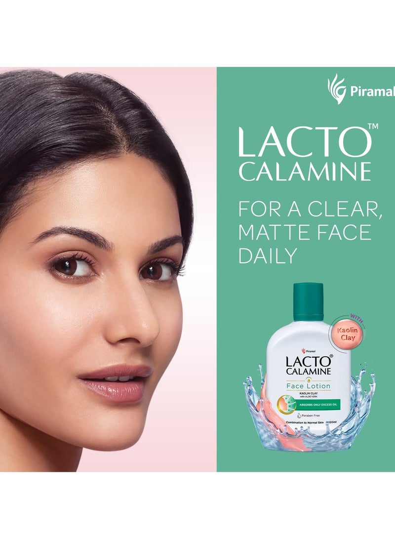 لاكتو كلامين لوشن لاكتو كالامين للوجه، 120 مل، مرطب يومي للوجه - البشرة الدهنية، طين الكاولين، الغليسيرين وأكسيد الزنك، يمتص الزيت الزائد، يحارب البثور، البقع الداكنة والرؤوس السوداء، غسول الجسم - Image 3