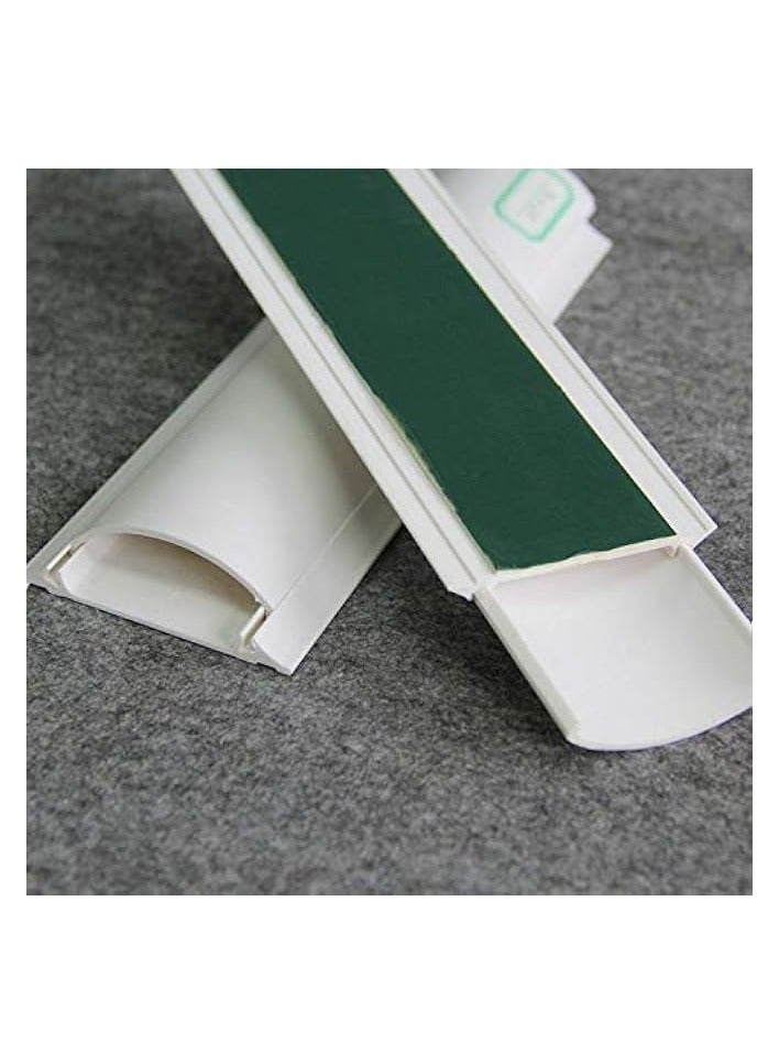 PROMASS ARC FLOOR TRUNKING WHITE WITH STICKER 2 PIECES OF 1MTR (25 MM X 8MM) - Image 1