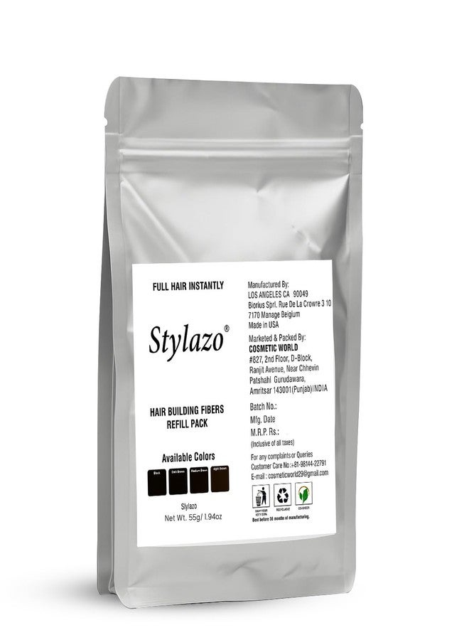 Stylazo hair fiber refill 25gram black color for man and women Hair Powder - Image 5