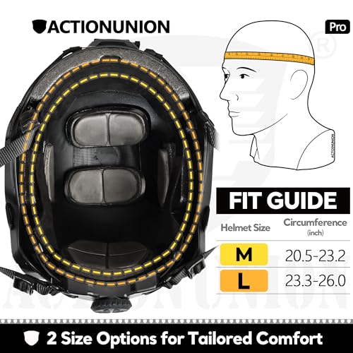 ACTIONUNION Airsoft Helmet and Mask Pro Set Tactical Paintball Helmet and Balaclava Mesh Mask MH Type with Counterweight (Tan, Medium) - Image 3