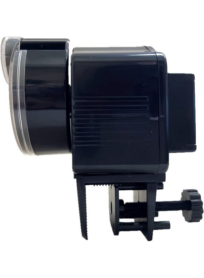 REES52 Automatic Fish Feeder For Aquarium, Small Auto Fish Feeder Dispenser For Mini Tank And Pond, Suitable For Flakes And Pellets, Black  - Image 2