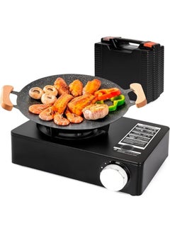 Camping Stove, Extra High Output, Single Burner Butane Stove Camping Accessories, Outdoor Windproof Camp Stove, Camping Cooking Grill, Propane Burner and Backpacking Essentials