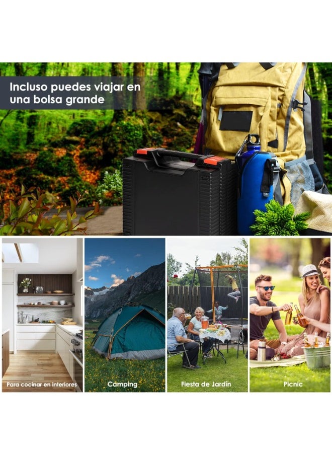Executive LLC - Camping Stove, Extra High Output, Single Burner Butane Stove Camping Accessories, Outdoor Windproof Camp Stove, Camping Cooking Grill, Propane Burner and Backpacking Essentials - Image 1
