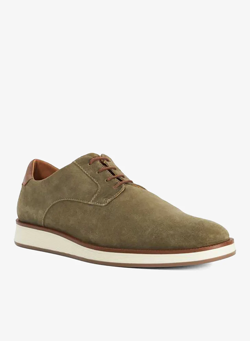 Dune London KHAKI Bow Casual Lace Ups for Men | Best Price UAE