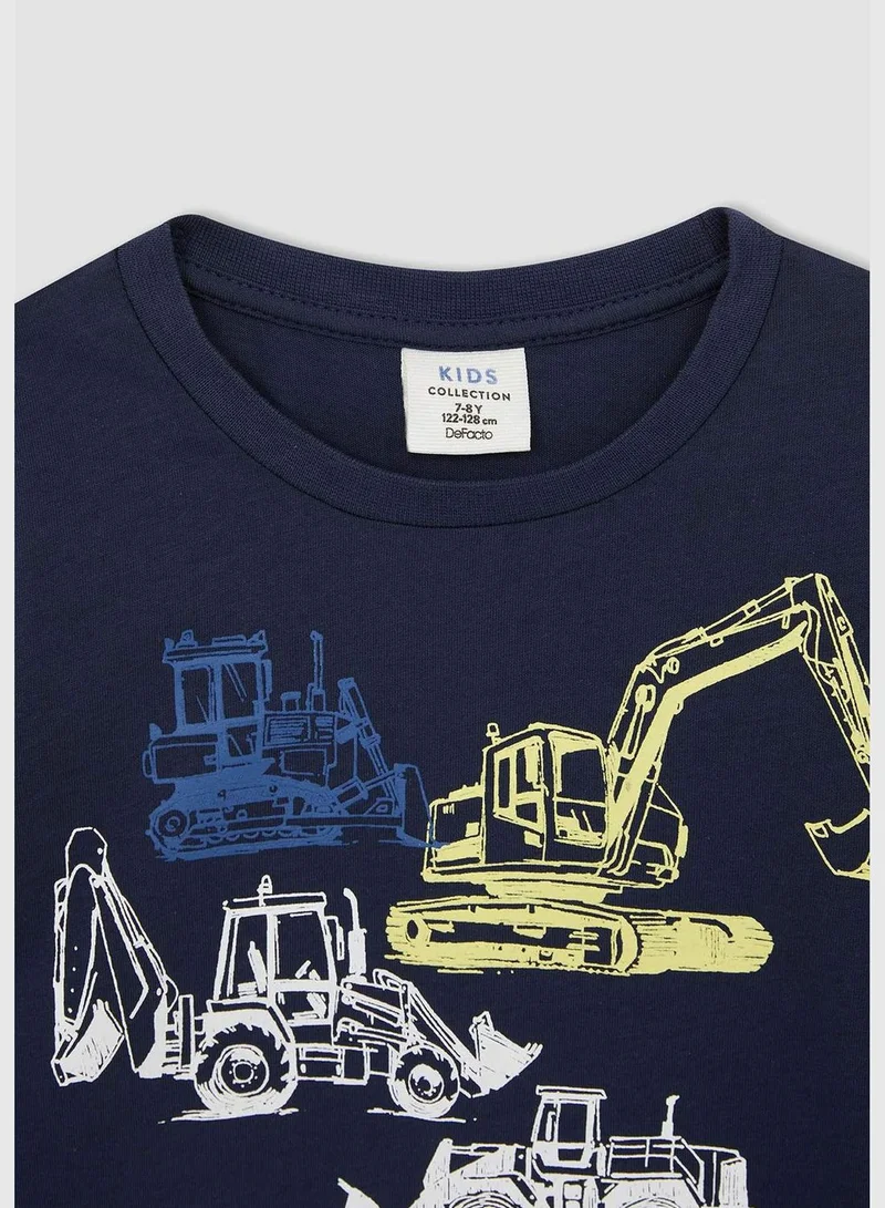 DeFacto Long Sleeve Working Machine Print Pyjamas Set