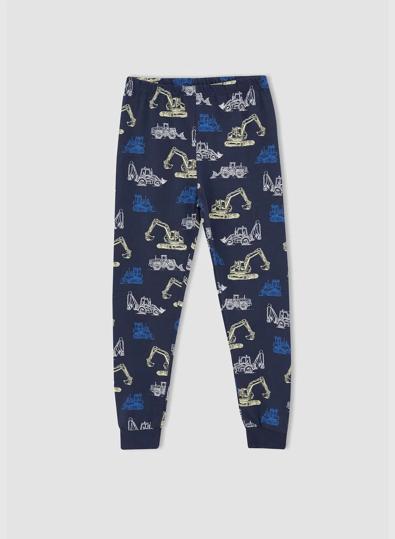 DeFacto Long Sleeve Working Machine Print Pyjamas Set