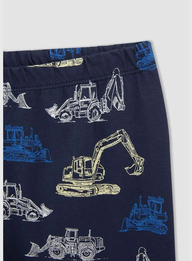 DeFacto Long Sleeve Working Machine Print Pyjamas Set