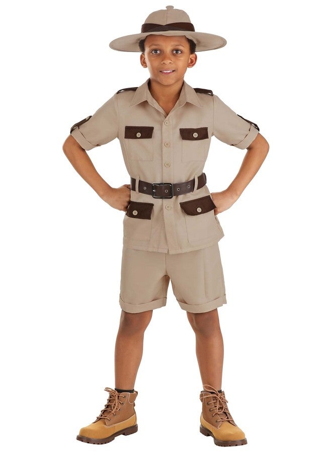 Fun Costumes Safari Explorer Costume for Kids | Wilderness Adventurer Outfit with Shirt, Shorts, Belt, & Hat X-Large - Image 1