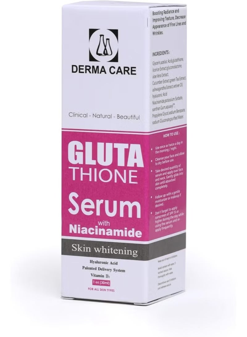 DERMA CARE Glutathione Serum with Niacinamide – Brightening & Skin Tone Even Serum 30MLL - Image 1