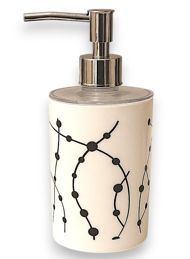 LAGET® Refillable Liquid Soap Dispenser Bottle with Pump for Handwash in Bathroom Kitchen Sink, Empty Refillable White Plastic Body and Chrome Finish top 300 Ml(Design as per Stock) - Image 1