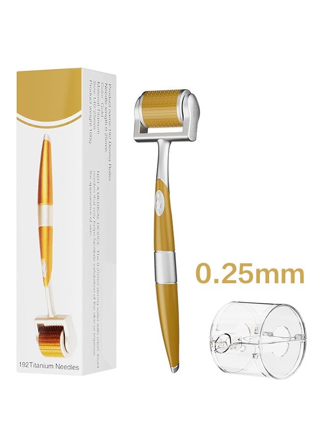 Loquat Derma Roller Microneedle Roller for Face, Titanium Beard Roller, Microneedle Roller for Skincare Tools for Women Men 0.25mm - Image 1