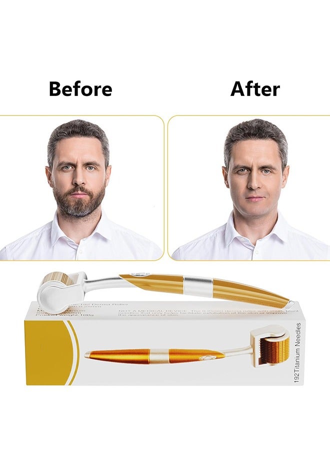 Loquat Derma Roller Microneedle Roller for Face, Titanium Beard Roller, Microneedle Roller for Skincare Tools for Women Men 0.25mm - Image 2