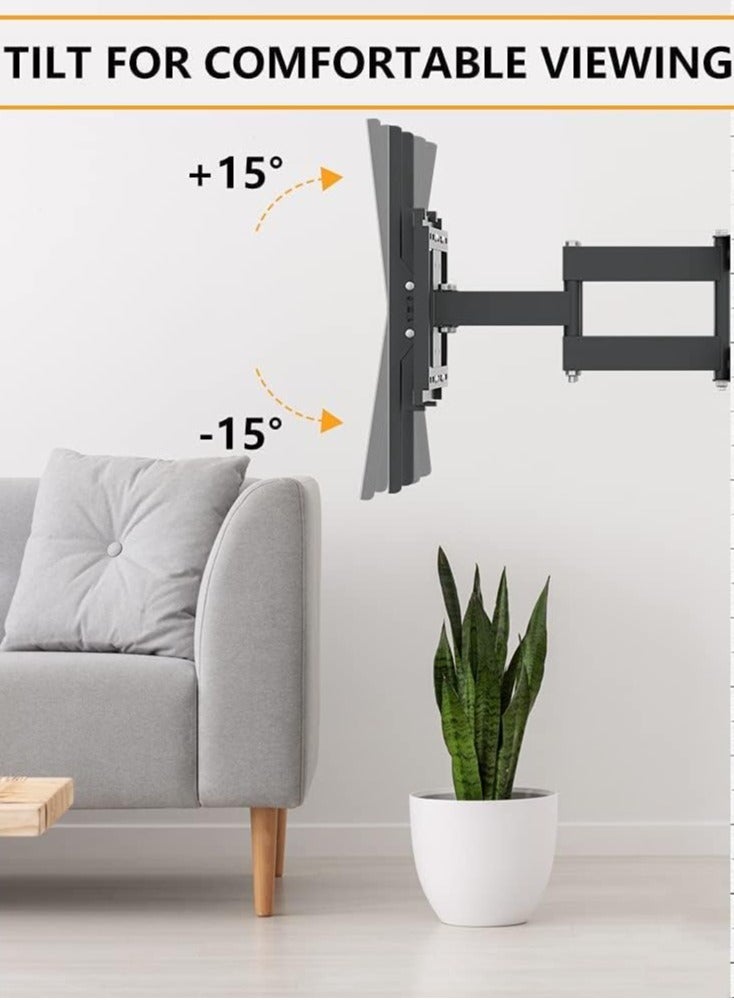 ELTRAZONE TV Stand/Television Stands for 26-75 Inch TV. Wall Mount TV Stand with Rugged Double Arm Bracket, Standard Load-bearing 26"-55", Maximum size 75 inch, Universal TV Stand Holds Up to 40kg - Image 3