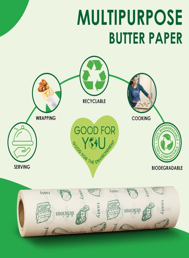 EUROWRAP Food Wrapping Paper 500g – Butter Paper Roll, Greaseproof & Microwave Safe, Roti Wrapping Sheets for Kitchen Use, Ideal for Baking, Packing, and Serving - Image 3