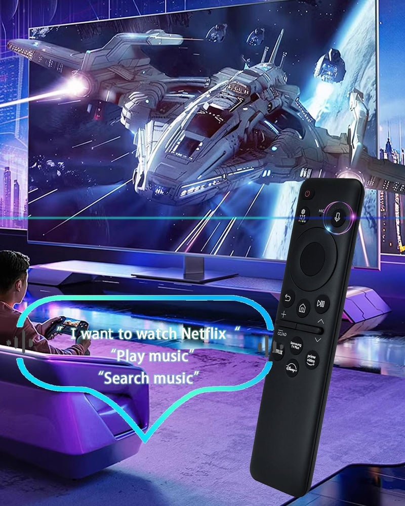 AZMKIMI 𝐁𝐍𝟓𝟗-𝟎𝟏𝟒𝟑𝟐𝐀 𝐓𝐌𝟐𝟑𝟔𝟎𝐄 Solar Voice Remote Control Compatible with Samsung TV Remote Control Compatible with Samsung BN59-01432A Neo QLED OLED 8K HDR Smart TV(𝟐𝟎𝟐𝟑 𝐌𝐨𝐝𝐞𝐥) - Image 3