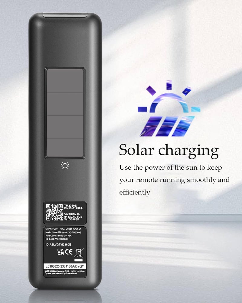 AZMKIMI 𝐁𝐍𝟓𝟗-𝟎𝟏𝟒𝟑𝟐𝐀 𝐓𝐌𝟐𝟑𝟔𝟎𝐄 Solar Voice Remote Control Compatible with Samsung TV Remote Control Compatible with Samsung BN59-01432A Neo QLED OLED 8K HDR Smart TV(𝟐𝟎𝟐𝟑 𝐌𝐨𝐝𝐞𝐥) - Image 2