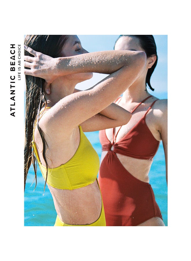 Atlanticbeach 2025 New One-piece Swimsuit, Backless Design, Thin Straps Knit, Summer High-end Fashion, Tummy Control, Slimming Swimwear For Wome - Image 2