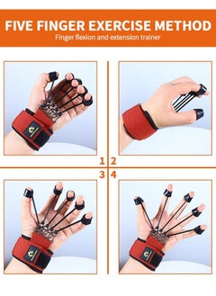 GROIC 60 LB Finger Exerciser Stretcher Resistance Band, Strength Trainer Reverse Grip Strengthener Climbing Exercise Equipment Extensor for Wrist Hand  - Image 3