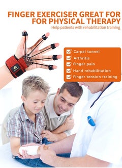 GROIC 60 LB Finger Exerciser Stretcher Resistance Band, Strength Trainer Reverse Grip Strengthener Climbing Exercise Equipment Extensor for Wrist Hand  - Image 4