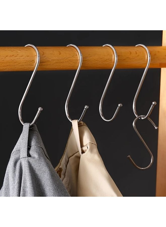 10 قطعة من الخطافات المزدوجة على شكل S اللاصقة متعددة الأغراض للتخزين والتعليق بدون حفر - Image 2