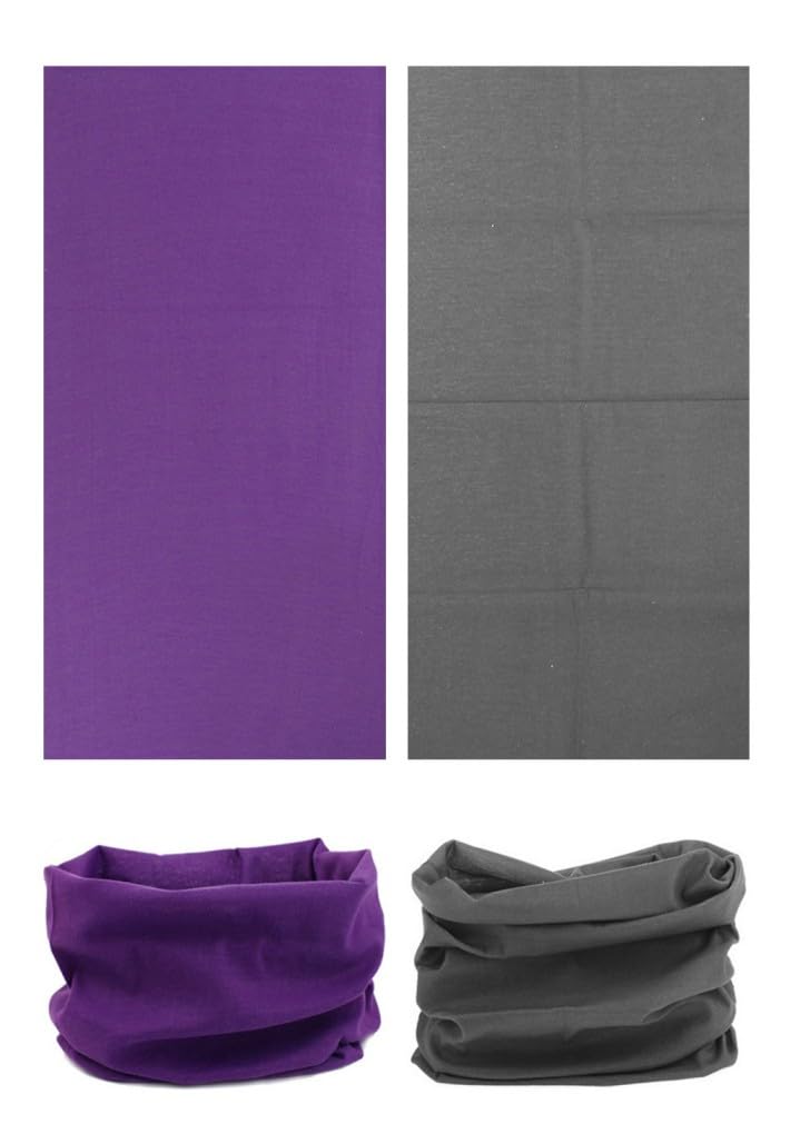 LANCHY Headband Head Wrap Bandana Headwear Face Mask magic scarf for men & women (6pcs. Solid color 5) - Image 3