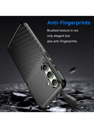 for Samsung Galaxy S24 FE 5G Case Cover，Lens Slide Cover Design,Four Corner Anti Drop Airbag ,PC+TPU Environmentally Friendly Material,Black. - view 3